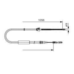 Handbrake Cable BOSCH 1987482125 OE Ref 8Z0 609 721 G