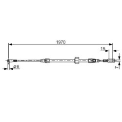Handbrake Cable BOSCH 1987482131 OE Ref 904 420 03 85