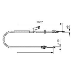 Handbrake Cable BOSCH 1987482134 OE Ref 6G91 2B700-EE