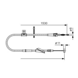 Handbrake Cable BOSCH 1987482136 OE Ref 92 11 155