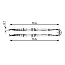 Handbrake Cable BOSCH 1987482138 OE Ref 522017