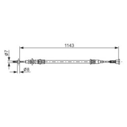Câble de frein à main BOSCH 1987482139 pour VAUXHALL TIGRA OE 13138930