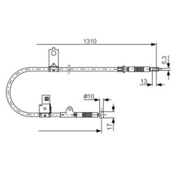 Handbrake Cable BOSCH 1987482151 OE Ref 36530 4F400