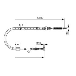 Handbrake Cable BOSCH 1987482152 OE Ref 36530 0F000