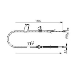 Handbrake Cable BOSCH 1987482155 OE Ref 46430 0D010