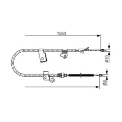 Handbrake Cable BOSCH 1987482156 OE Ref 46420 0D010