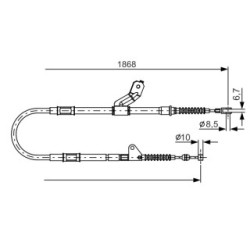 Handbrake Cable BOSCH 1987482158 OE Ref 46430 20640