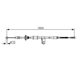 Handbrake Cable BOSCH 1987482172 OE Ref 96243462