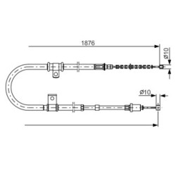 Handbrake Cable BOSCH 1987482183 OE Ref MR205492