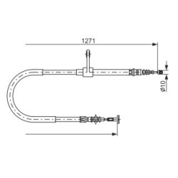 Handbrake Cable BOSCH 1987482186 OE Ref 46825396
