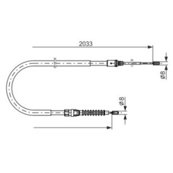 Handbrake Cable BOSCH 1987482190 OE Ref 4746 31