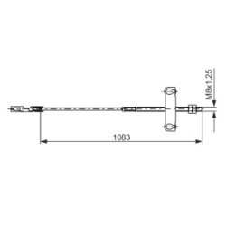 Handbrake Cable BOSCH 1987482194 OE Ref 4041992