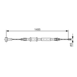 Handbrake Cable BOSCH 1987482214 OE Ref 4746 18