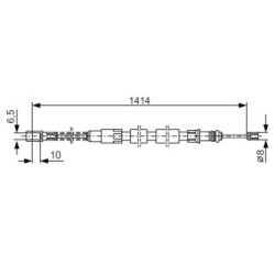 Câble de frein à main BOSCH 1987482215 pour VW TRANSPORTER OE 251609701D