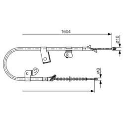 Handbrake Cable BOSCH 1987482220 OE Ref 46420 52070