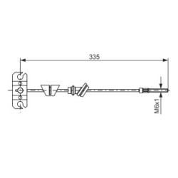 Câble de frein à main BOSCH 1987482225 pour KIA SPORTAGE OE 0K01144150D