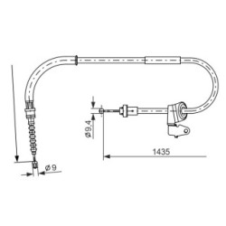Handbrake Cable BOSCH 1987482230 OE Ref 34 41 1 514 214
