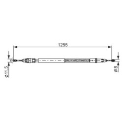 Handbrake Cable BOSCH 1987482235 OE Ref K1400204180