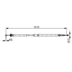 Câble de frein à main BOSCH 1987482238 pour FIAT, LANCIA IDEA, MUSA OE 51804860