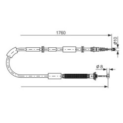 Handbrake Cable BOSCH 1987482239 OE Ref 51865855