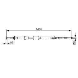 Handbrake Cable BOSCH 1987482241 OE Ref 9S512A603BA