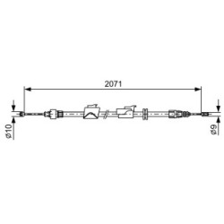 Handbrake Cable BOSCH 1987482242 OE Ref 1711718