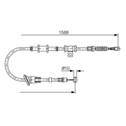 Handbrake Cable BOSCH 1987482245 OE Ref MR914268