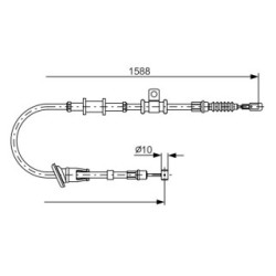 Handbrake Cable BOSCH 1987482246 OE Ref MR914269