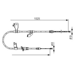 Handbrake Cable BOSCH 1987482247 OE Ref 4544200185