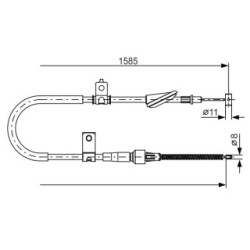 Handbrake Cable BOSCH 1987482257 OE Ref 54401-54G00