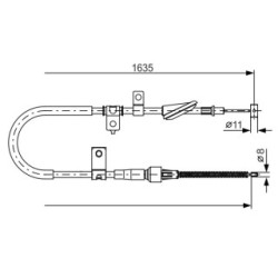 Handbrake Cable BOSCH 1987482258 OE Ref 54402-54G00