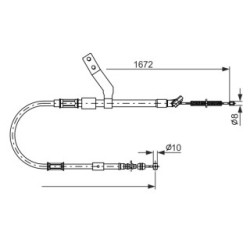 Handbrake Cable BOSCH 1987482261 OE Ref 46430 20580