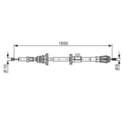 Handbrake Cable BOSCH 1987482262 OE Ref 9475286