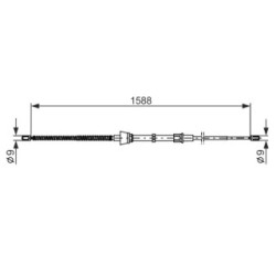 Handbrake Cable BOSCH 1987482266 OE Ref 6R0 609 721 B