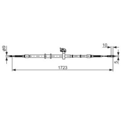 Handbrake Cable BOSCH 1987482269 OE Ref 8A0 609 702 A