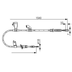 Handbrake Cable BOSCH 1987482271 OE Ref 454 420 03 85