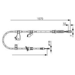Handbrake Cable BOSCH 1987482272 OE Ref 454 420 04 85