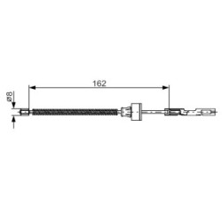 Handbrake Cable BOSCH 1987482278 OE Ref 1718302