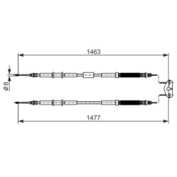 Handbrake Cable BOSCH 1987482283 OE Ref 13355089