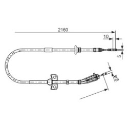 Handbrake Cable BOSCH 1987482284 OE Ref 30681684