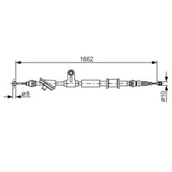 Handbrake Cable BOSCH 1987482285 OE Ref 50505483
