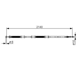 Handbrake Cable BOSCH 1987482287 OE Ref 51750480