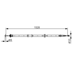 Handbrake Cable BOSCH 1987482289 OE Ref 51787024