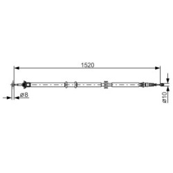 Câble de frein à main BOSCH 1987482290 pour FIAT LINEA OE 51787025