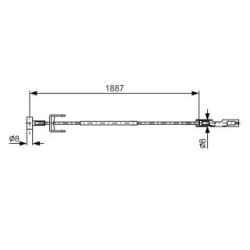 Handbrake Cable BOSCH 1987482292 OE Ref 93852378