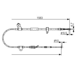 Handbrake Cable BOSCH 1987482296 OE Ref 46420 17091