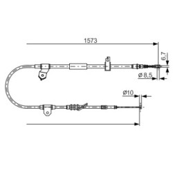Handbrake Cable BOSCH 1987482299 OE Ref 46430 17091