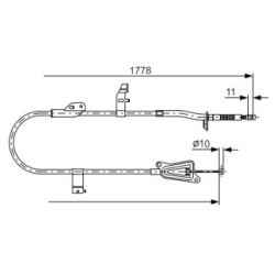 Handbrake Cable BOSCH 1987482304 OE Ref 36530 BA00B