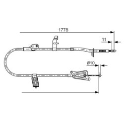 Handbrake Cable BOSCH 1987482305 OE Ref 36531 AV601