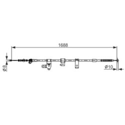 Handbrake Cable BOSCH 1987482306 OE Ref 46420 12490